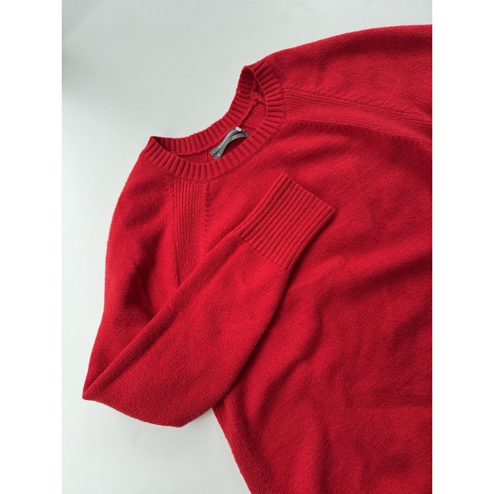 Anthropologie Women’s Sweater Red Size Medium Crew Neck Holiday Preppy